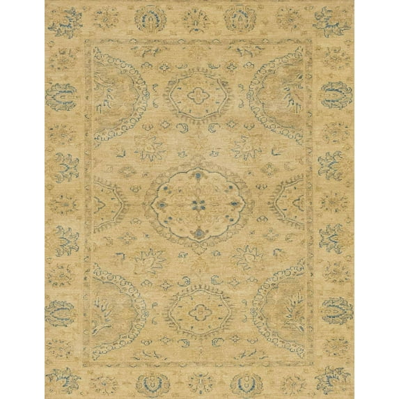 Ahgly Company Machine Washable Indoor Rectangle Abstract Gold Area Rugs, 5' x 7'