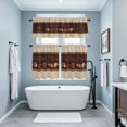 thumbnail image 4 of Coffee Time Beans Kitchen Curtains Valances and Tiers Set of 3 Desserts Vintage Linen Texture Farmhouses Tier Curtains and Valance with Rod Pocket for Small Windows, 27.5"x36", 4 of 9