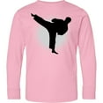 thumbnail image 3 of Inktastic Karate Martial Arts Silhouette Sports Long Sleeve Youth T-Shirt, 3 of 5