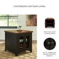 thumbnail image 4 of Signature Design by Ashley Valebeck Farmhouse Rectangular End Table with Storage Cabinet - Rustic Two-Tone Black/Brown, 4 of 9