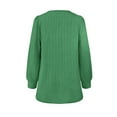 thumbnail image 5 of Patlollav Up to 65% off Fashion Womens V-Neck Long Sleeve Casual T-Shirt Top Solid Blouse, 5 of 6