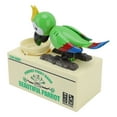 thumbnail image 4 of Hermosa forma de animal Banco de ahorro de monedas Banco eléctrico para niños Caja de dinero Moneda robótica Caja de dinero de juguete Verde, 4 of 14