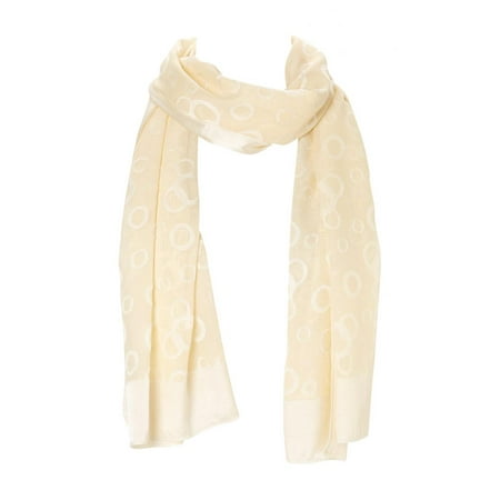 - Amtal Women Circle Design Burnout Soft Lightweight Silk Feeling Sheer Scarf