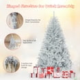 thumbnail image 6 of Topbuy 6Ft Hinged Artificial Silver Tinsel Christmas Tree with Metal Stand, 6 of 9