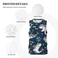thumbnail image 6 of Easygdp Friendly Smiling Sharks Men's Mesh Basketball Jersey Quick Drying Sleeveless Shirts Fitted Muscle Tank Tops Sport Round Neck T-Shirt - 3X-Large, 6 of 9