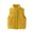 Yellow, variant on Girls Quilted Sleeveless Vest, Stand Collar Full Zip Padded Jacket, Solid Soft Warm Coat with Pockets, Casual Fall Winter Layer for Kids