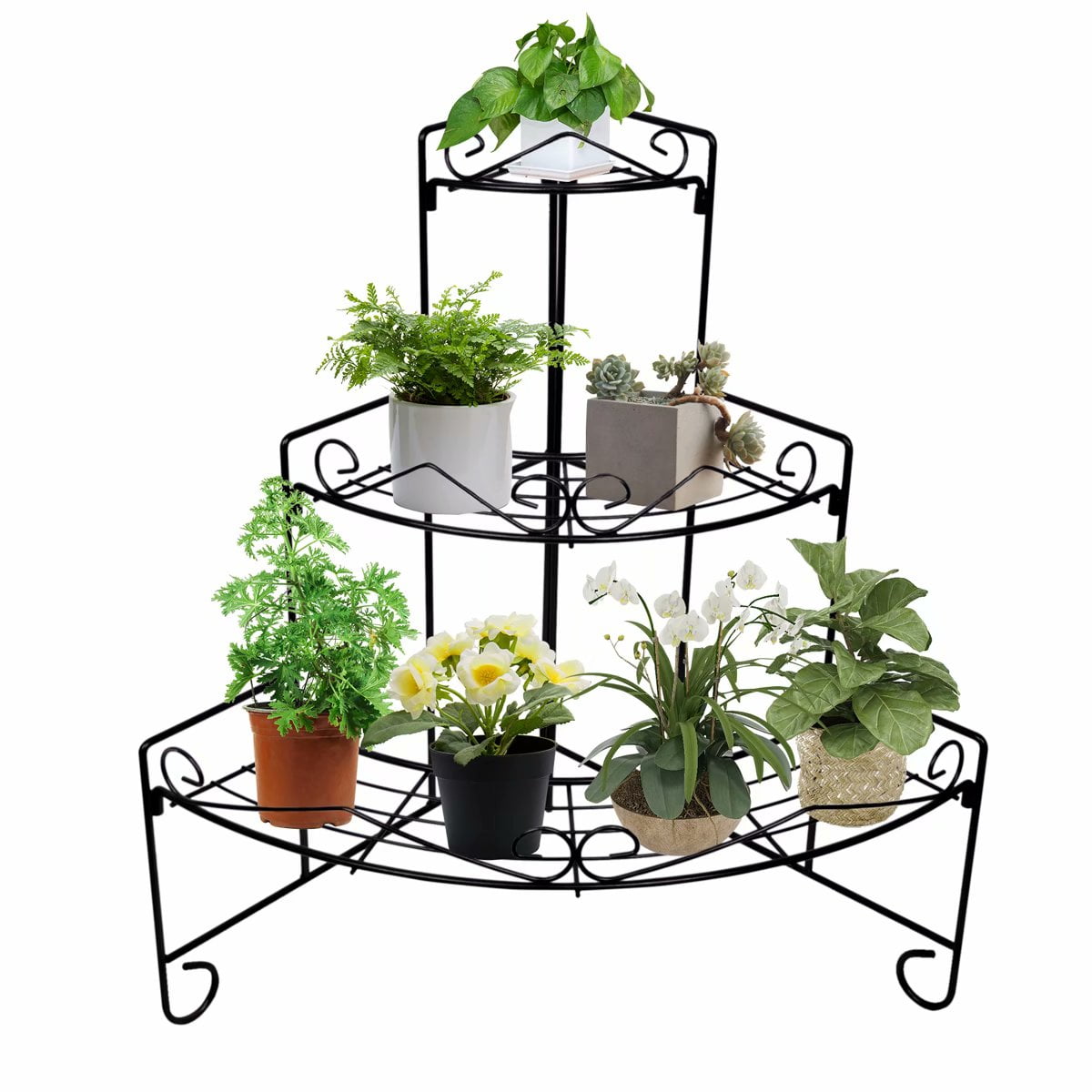 3 Tier Plant Stand Flower Pot Rack, Quarter Round Plant