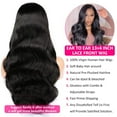 thumbnail image 3 of Hair 14inch Body Wave Lace Front Wigs for Black Women 13x4 Unprocessed Human Hair Lace Front Wigs Body Wave Wigs with Baby Hair 180% Density Natural Color, 3 of 7