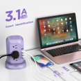 thumbnail image 3 of Protector contra sobretensiones Power Strip Tower AiJoy de 12 AC y 4 puertos USB, 3 of 6