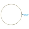thumbnail image 3 of Uxcell 4 Pcs Dream Catcher Rings,Metal Craft Hoops Floral Hoops 10 Inch Macrame Hoops Rings for DIY Crafts Wreath Making Supplies Plant Hangers,Gold, 3 of 6