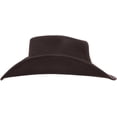 thumbnail image 2 of Men's Outback Wool Cowboy Hat Dakota Brown Shapeable Western Felt by Silver Canyon, Brown, X-Large, 2 of 5