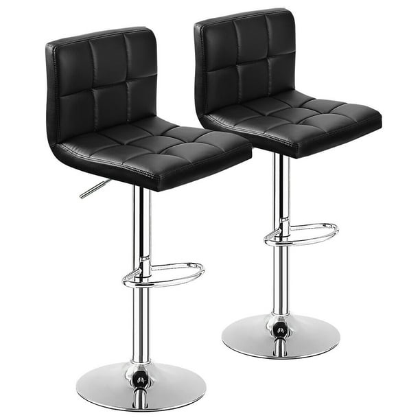 Costway Bar Stool With 360 Degree, Black And White Swivel Bar Stools