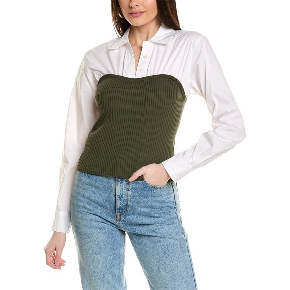 Tanya Taylor womens Anya Knit Top, XS