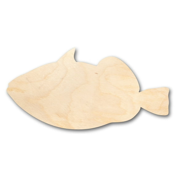 Unfinished Wood Trigger Fish Shape - Craft - up to 46" DIY 7" / 1/2"