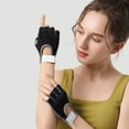 thumbnail image 3 of 1 Pair Gym Breathable Bodybuilding Fitness Gloves Half Finger Gloves Non-slip Cycling Gloves BLACK S, 3 of 8