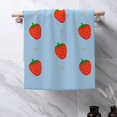 thumbnail image 5 of YFYANG Absorbent Towel, Soft Skin-Friendly Blue Cartoon Strawberry Washcloth Bath Towel, Suitable for All Skin, 27.5 x 16-inch, 5 of 7