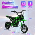 thumbnail image 6 of iRerts 24V Ride On Motocross Motorcycle, Kids Electric Dirt Bike for Boys 8-12, Kids Motorcycle with Dual Suspension, MP3 Player, Speeds up to 14.29MPH, Green, 6 of 6