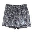 thumbnail image 5 of Glisme Women Shorts Sequin Embroidery Elastic Waist with Pockets Summer Comfortable Shorts for Women Size M Grey, 5 of 5