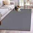 thumbnail image 2 of Grey Pure Color Area Rugs Collection 4'x6', Aesthetics Contemporary Luxury Non Slip Indoor Rectangle Throw Runner Rug Floor Mat Carpet for Living Room Dining Table Bedroom Nursery, 2 of 9