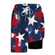 thumbnail image 5 of Pantalones Cortos Casuales para Hombre Imprimir con Bolsillos Pantalones de Playa de Cintura Elástica, Pantalones Cortos de Cintura Elástica para Hombre, 5 of 6