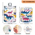 thumbnail image 2 of 4 Pack Qtip Holder Dispenser Cute Funny Dinosaurs Clear Plastic Storage Apothecary Jars for Cotton Swabs Balls Pads Floss, 2 of 7
