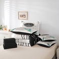thumbnail image 4 of YST Beige Aesthetic Bedding Comforter Set, Modern Abstract Artwork, 7-Piece, Twin, 4 of 4