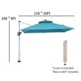 thumbnail image 3 of 10 ft. Octagon Cantilever Patio Umbrellas Adjustable 5 Angle Outdoor Umbrella Lake Blue Square without base, 3 of 5