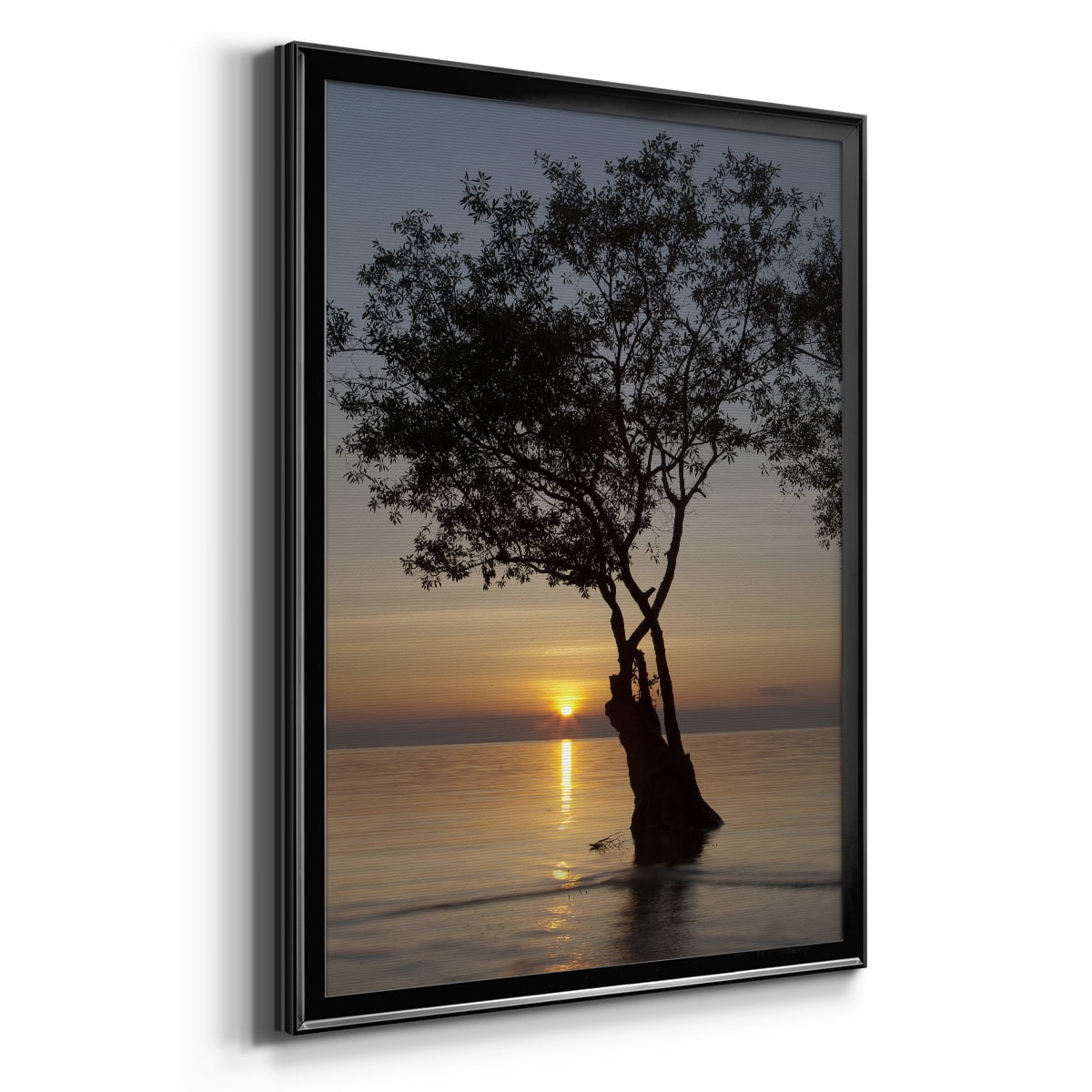Sunset Silhouette Premium Framed Print - Ready to Hang