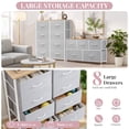 thumbnail image 6 of Dresser, Betcozy Storage Organizer with 8 Drawers for Bedroom, Chest of Drawers with Sturdy Metal Frame, Wood Tabletop for Closet, Nursery, Light Gray, 6 of 7