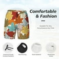 thumbnail image 5 of Lsque Mens Swim Trunks Fall Maple Leaves Pattern - Bathing Suit Compression Liner - Beach Swim Shorts Swimwear - (S-3XL) - Stretch Quick Dry -Large, 5 of 9