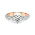 thumbnail image 3 of 4 Carat IGI Certified Heart Shape Lab Grown Diamond Engagement Ring | 14K Rose Gold |Casimer Side Stone Diamond Ring | FG-VS1-VS2 Quality Friendly Diamonds, 3 of 4