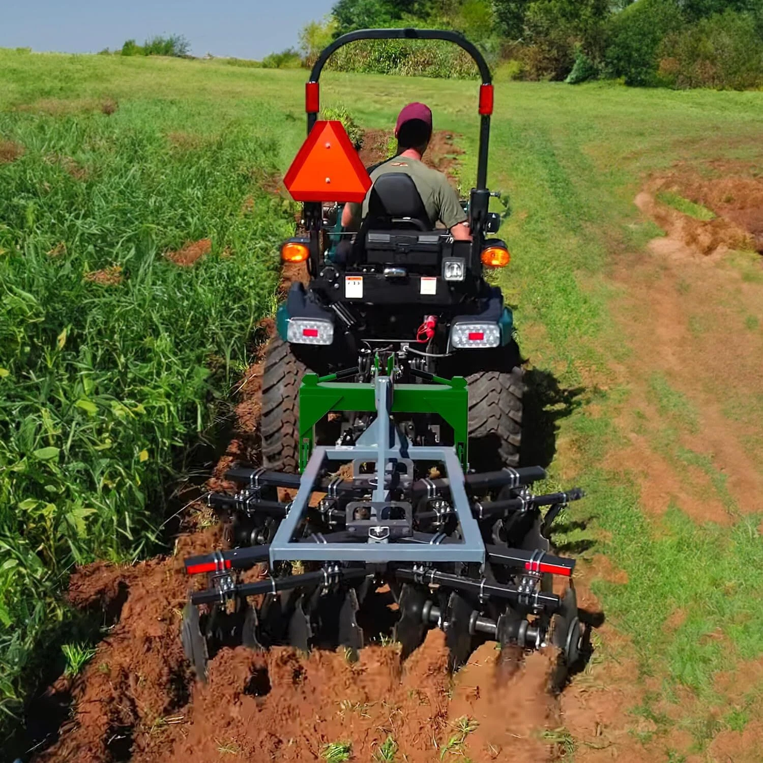 Uforic Category 1 Tractor 3 Point Quick Hitch, 3000 LBS 3-Pt Attachment with 2" Receiver & 5 Adjustable Bolt Positions
