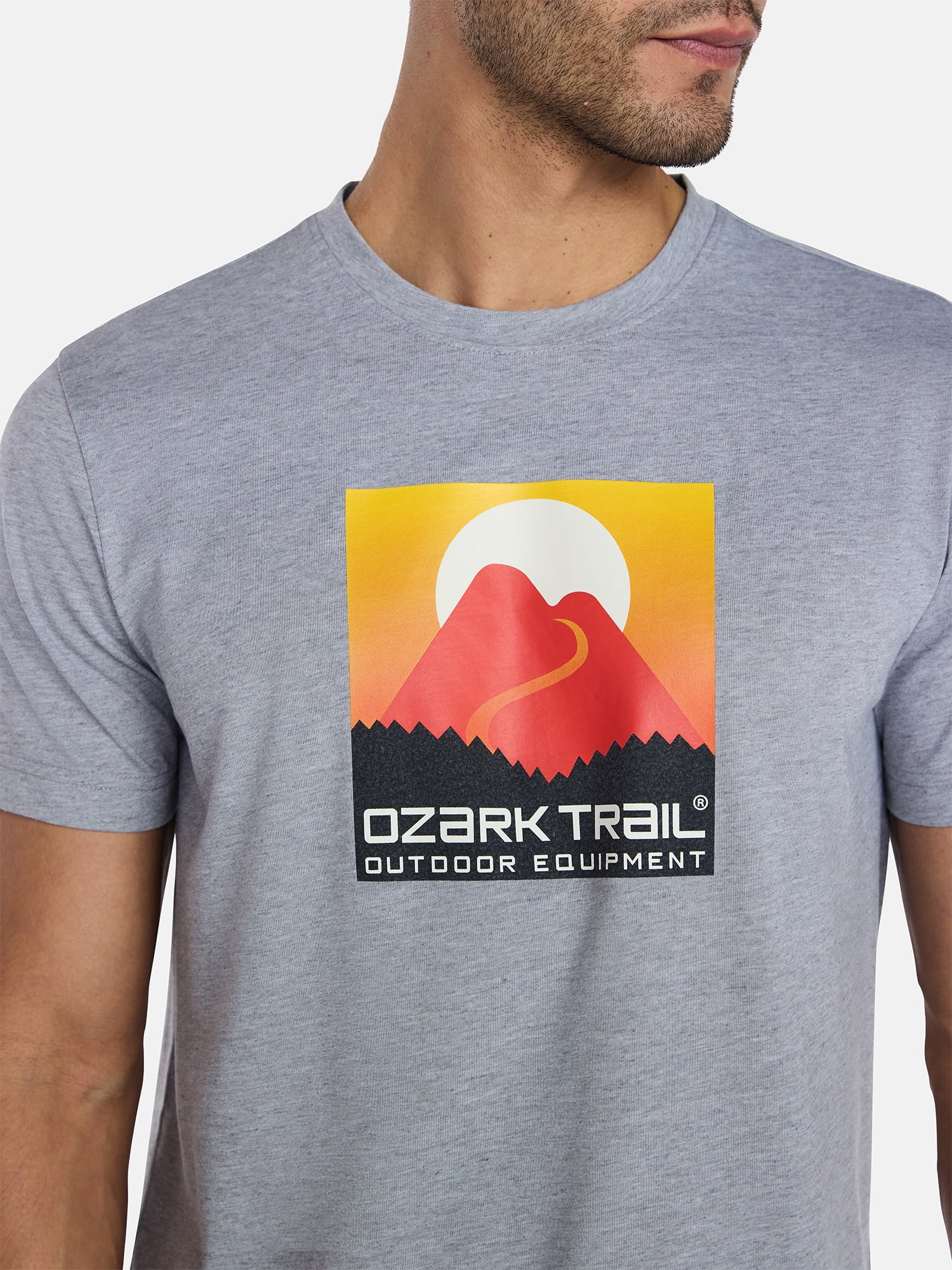 Ozark Trail Men's Active Graphic Tee with Short Sleeves, Sizes S-3XL