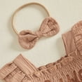thumbnail image 6 of Cjfdfy Newborn Baby Girl Thanksgiving Outfit Turkey Or Homemade Rolls Long Sleeve Smocked Romper Dress Headband Infant Cute My First Thanksgiving Fall Winter Clothes 0-18M, 6 of 9