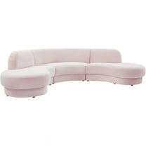 Meridian Furniture Rosa Pink Velvet 3pc. Sectional