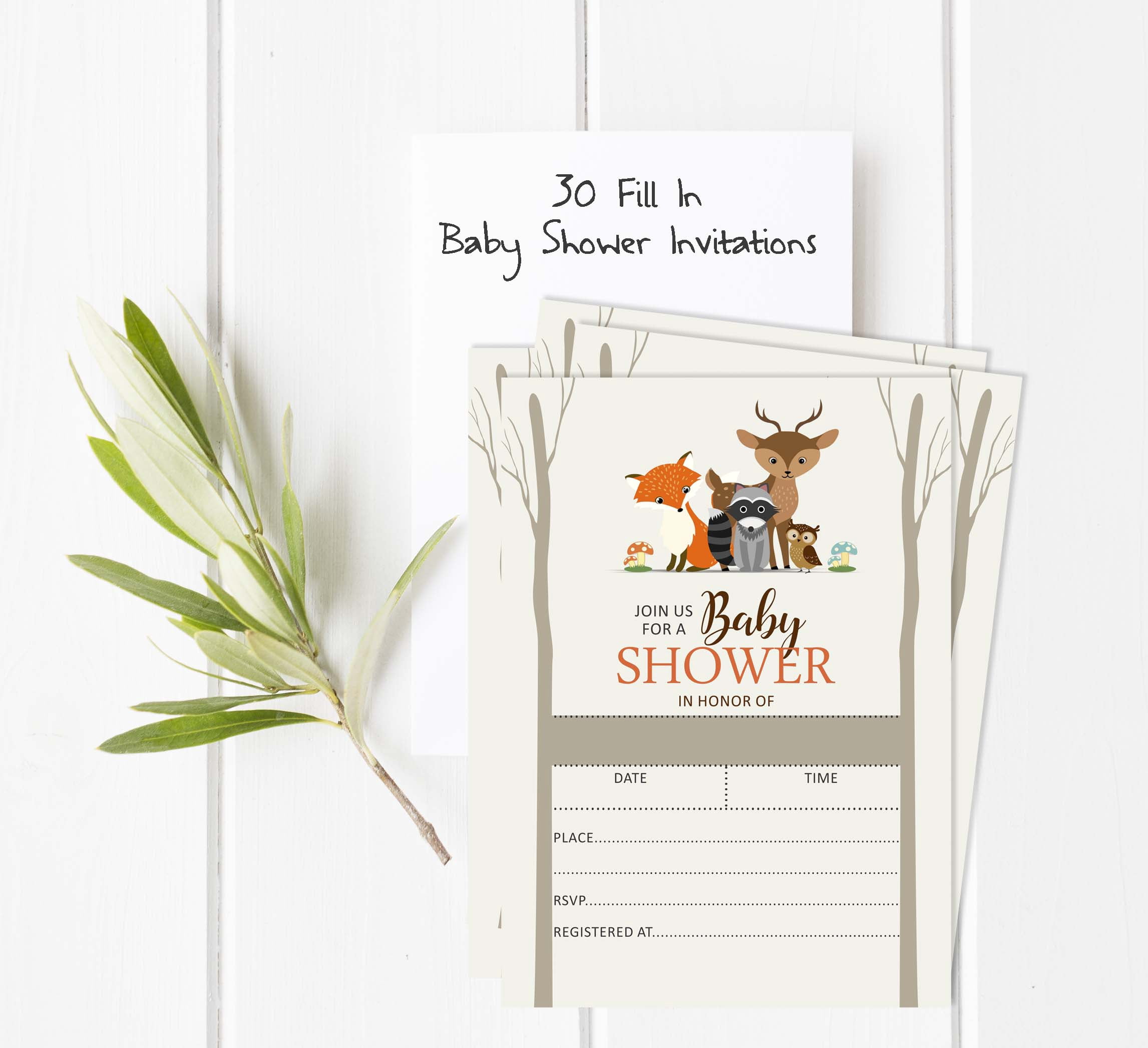 Inkdotpot Set Of 30Jungle Animals Baby Shower Invitations-Diaper Raffle Tickets And Baby Shower Book Request Cards Gender Neutral Invites Its A Boy Its A Girl