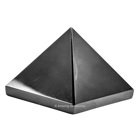 Black Obsidian Pyramid Crystal Healing Stones - 2" Pyramid