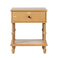 thumbnail image 3 of Vivienne Walker Edison Easy Assembly Solid Wood Spindle 1-Drawer Nightstand - Natural, 3 of 18