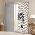 thumbnail image 2 of Feelyou Fashion Zebra Print Curtains Pack of 2 (42x84 Each), Cartoon Wildlife Animal Curtains Blackout, Teens Kids Boys Girls Bedroom Curtains, Window Curtains Decor, 2 of 6
