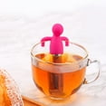 thumbnail image 1 of teapwant Loose Tea Brewer Stainless Steel Tea Filter Tea Diffuser For Teapot Silicone Tea Strainer Cute Little Man Tea Lazy Tea Brewer, 1 of 6