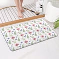 thumbnail image 4 of Pioneer Flower Floral Print Pattern Bathroom Rugs Mat, Non Slip Microfiber Bathroom Rug with Rubber Backing, Soft Mats for Bathroom Floor Tub Shower, 17"x30", 4 of 5