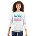 thumbnail image 3 of Vaporwave NASA Worm Logo Shuttle Sweatshirt for Men or Women Brisco Brands X, 3 of 6
