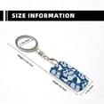 thumbnail image 4 of Naloa Rose Flowers Print Keyfob with Split Key Ring and Print Labels, Key Labels Key Chain Tags, Luggage Tags, Car Key Chain Ring Keyfob Gift, 4 of 7