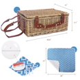 thumbnail image 3 of Cesta de picnic Neti Neti de mimbre para 4 personas con hielera y manta, 3 of 7