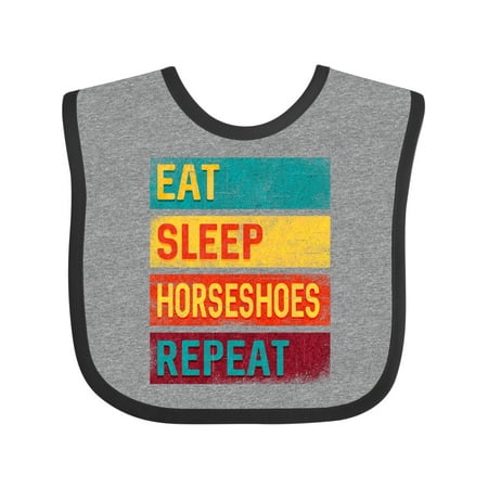 

Inktastic Eat Sleep Horsehoes Repeat Game Gift Gift Baby Boy or Baby Girl Bib