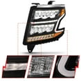 thumbnail image 2 of ANZO 111478 LED HEADLIGHT PLANK STYLE BLACK CLEAR W/SEQUENTIAL AMBER, 2 of 6