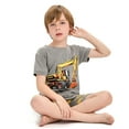 thumbnail image 2 of FEDPOP Boy Excavator Pajama Short Sleepwear Summer Cotton Pjs 7T, 2 of 7