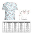 thumbnail image 2 of Chicago Flag Pattern T Shirts Basic T-Shirt Short Sleeve Ladies Tee Shirt Summer Graphic Clothing, 2 of 6