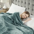thumbnail image 6 of Serta Polyester and Cotton Microlight Heated Blanket in Teal ST54-0095, 6 of 11