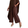 thumbnail image 4 of Zivyakyron Travel Crop Pants for Women Summer Boho Palazzo Wide Leg Pants for Women Casual Polka Dot Loose Pants, 4 of 7